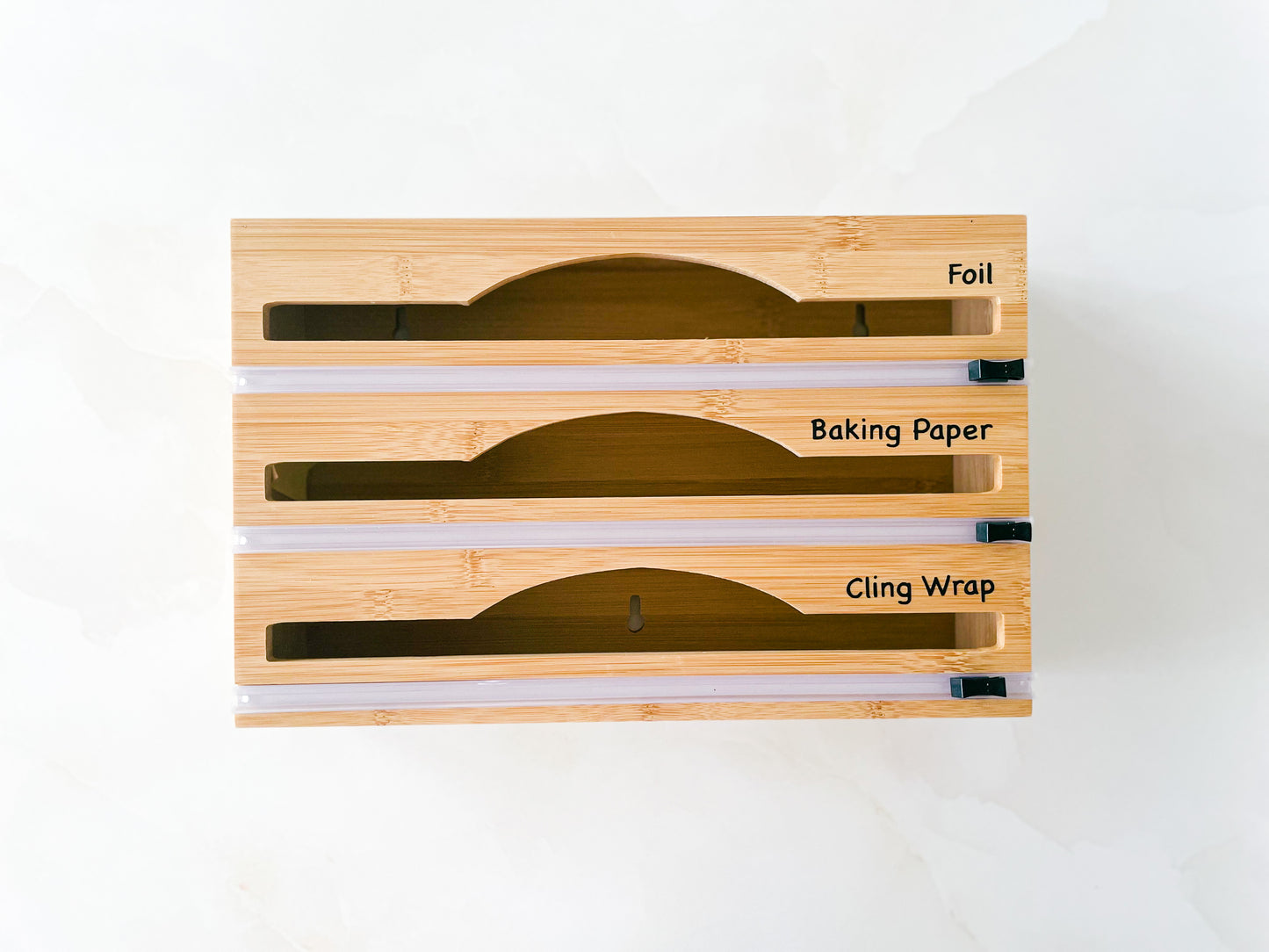 Bamboo Wrap Dispenser Three Sections